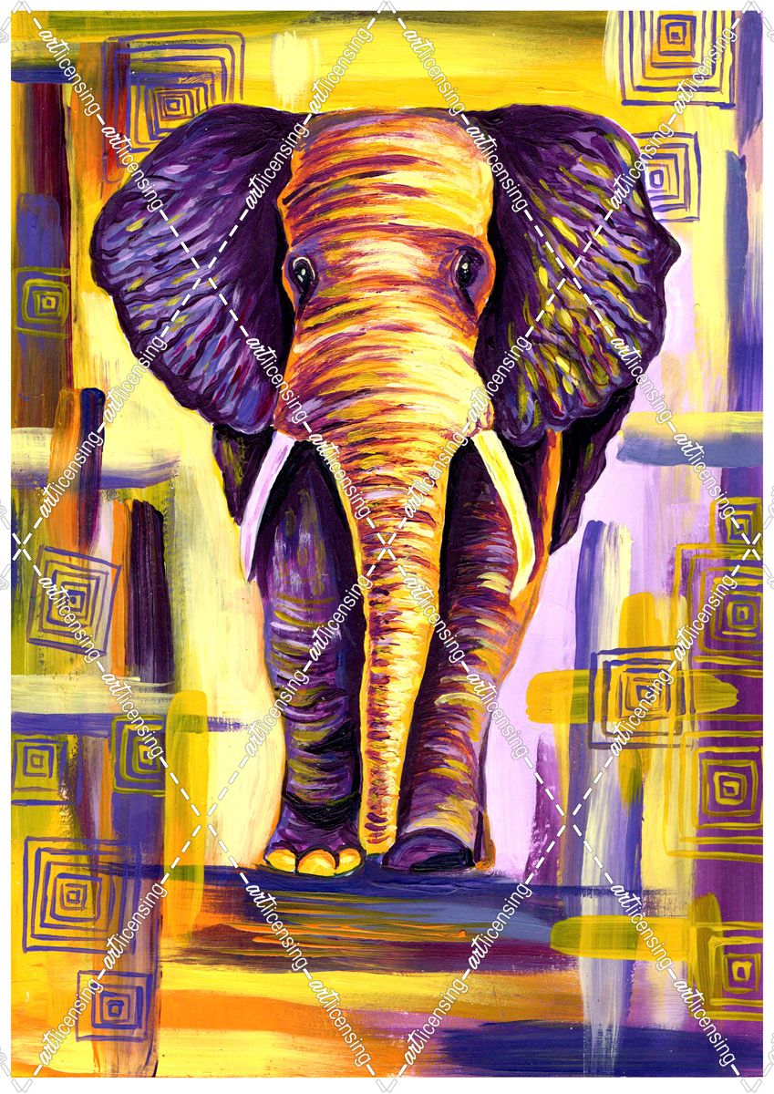 Spontaneous Realism Elephant Yellow
