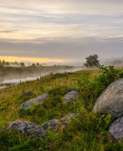 Early Morning On The Bank Of A Small Northern River