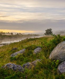 Early Morning On The Bank Of A Small Northern River