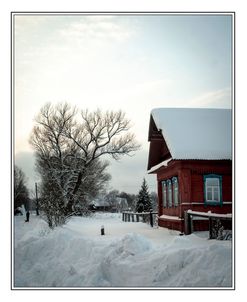 Russian Village in Winter