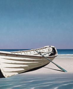 White Boat On Beach