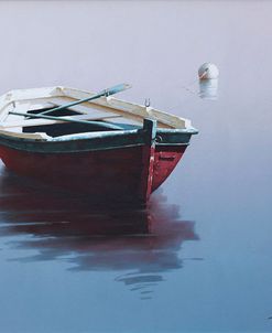 Lonely Boat in Red